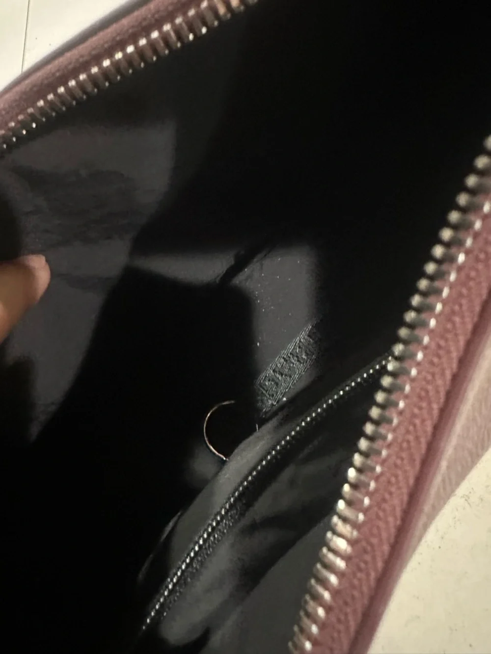 Baggu small recycled leather Crescent bag in Mahogany - Picture 7 of 10